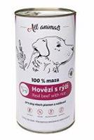 All Animals DOG hovězí mleté s rýží 1200g + Množstevní sleva