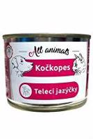 All Animals kočkopes Telecí jazýčky 200g + Množstevní sleva