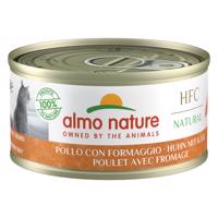 Almo Nature HFC Natural 12 x 70 g výhodné balení - kuře a sýr