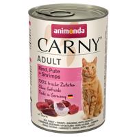 Animonda Carny Adult 12 x 400 g - Hovězí, krůtí & krevety