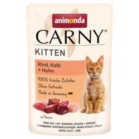 animonda Carny Kitten Pouch 12 kapsiček (12 x 85 g) - hovězí, telecí + kuře