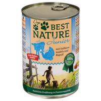 Best Nature Dog Junior 12×400 g – výhodné balení - telecí, krůtí & nudle