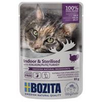 Bozita kousky v omáčce nebo želé kapsičky, 12 x 85 g - 10 % sleva! - Indoor & Sterilised kousky v želé  krůtí