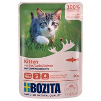 Bozita kousky v omáčce nebo želé kapsičky, 12 x 85 g - 10 % sleva! - kousky v omáčce Kitten losos