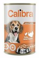 Calibra Dog  konz.krůtí+kuřecí+těst. v želé 1240g NEW + Množstevní sleva