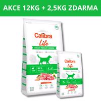 Calibra Dog Life Adult Medium Breed Lamb 12kg + 2,5kg ZDARMA