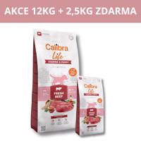 Calibra Dog Life Starter&Puppy Fresh Beef 12kg + 2,5kg ZDARMA