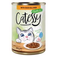 Catessy kousky v želé nebo v omáčce, 12 x 400 g - 20 % sleva - kachní a játra v omáčce