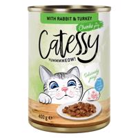 Catessy kousky v želé nebo v omáčce, 12 x 400 g - 20 % sleva - králičí a krůtí v omáčce