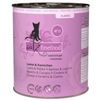 catz finefood konzervy 6 x 800 g - jehněčí a králík