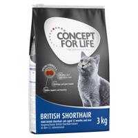 Concept for Life granule, 9 / 10 kg  za skvělou cenu - British Shorthair Adult - Vylepšená receptura! (3 x 3kg)