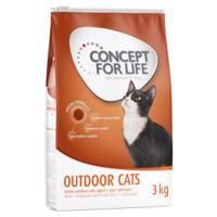 Concept for Life granule, 9 / 10 kg  za skvělou cenu - Outdoor Cats – vylepšená receptura (3 x 3 kg)