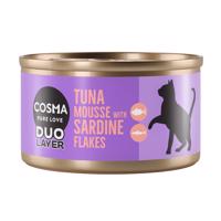 Cosma DUO Layer 12 x 70 g - 10 + 2 zdarma - tuňáková pěna s kousky sardinek (12 x 70 g)