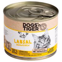 Dogs'n Tiger Senior Cat 12 × 200 g - výhodné balení - osvěžující kuře