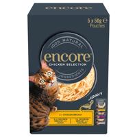 Encore Cat Gravy Pouch Mix 5 × 50 g - výběr s kuřecím masem (3 druhy)