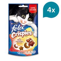 Felix Crispies příchuť hovězího a kuřecího masa 4 × 45 g