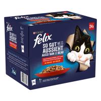 Felix Fantastic ("So gut...") 24 x 85 g - kuřecí, jehněčí, hovězí, králičí