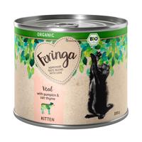 Feringa Organic Kitten 12 x 200 g - telecí s dýní a ožankou kočičí