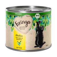 Feringa Organic Kitten 6 x 200 g - kuřecí s jablkem a pampeliškou