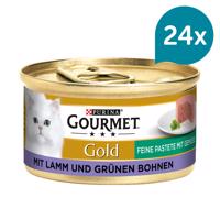 Gourmet Gold jemná paštika s jehněčím masem a zelenými fazolkami 24 × 85 g