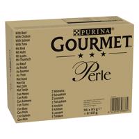 Gourmet Perle kapsičky, 2 x 96 x 85 g - 10 % sleva - Hovězí, Kuřecí, Losos, Tuňák