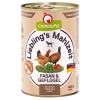 GranataPet Liebling's Mahlzeit 6 x 400 g - bažant a drůbeží