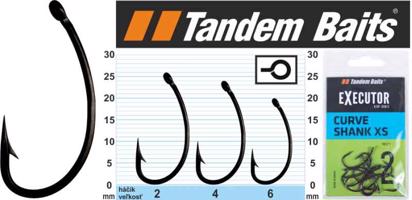 Háček Executor Carp Curve Shank XS Tandem Baits 10ks Variant: velikost: 2