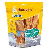 Hansepet snacky, 5 balení - 4 + 1 balení zdarma - Cookies Delikatess kuřecí plátky 5 x 200 g