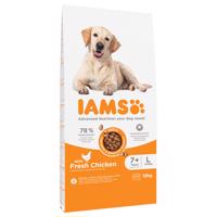 IAMS  granule, 12 kg - 10 + 2 kg zdarma - Senior & Mature Large Chicken