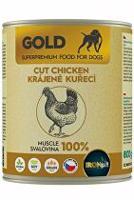 IRONpet Gold Dog Chicken cut muscle konzerva 800g + Množstevní sleva