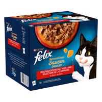 Kapsičky Felix "Sensations" 24 x 85 g - 120 x 85 g v omáčce - krůtí, hovězí, jehněčí, kachní