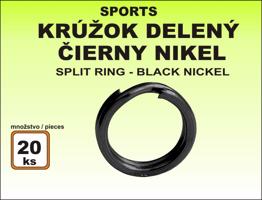 Kroužek Sports - dělený černý velikost 3 / 8kg / 20ks