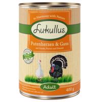 Lukullus Naturkost, 12 x 400 g - 10 + 2 zdarma - Krůtí srdce & husa