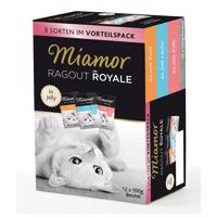 Miamor Ragout Royale Adult s krůtím, lososem a telecím v želé, multibox 48 × 100 g