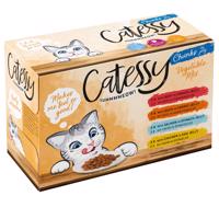 Mixpack Catessy kousky v želé s míchanou zeleninou - 48 x 100 g se 4 mi druhy