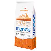 Monge Natural Superpremium All Breeds Adult Duck, Rice & Potato (kachna, rýže a brambory) - 12 kg