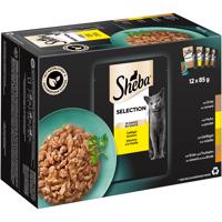 Multipack Sheba variace 12 kapsiček (12 x 85 g) - Selection v omáčce Drůbeží variace