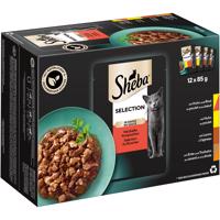 Multipack Sheba variace 12 kapsiček (12 x 85 g) - Selection v omáčce Herzhafte Komposition