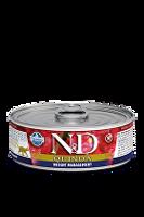 N&D CAT QUINOA Adult Weight Mnmgmt Lamb & Brocolli 80g + Množstevní sleva 1+1 zdarma