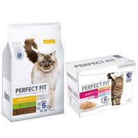 Perfect Fit granule, 7 kg + 48 x 85 g Mixpack kapsičky - 15 % sleva - Sensitive 1+ s krůtím 7 kg + Mixpack 48 x 85 g