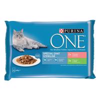 PURINA ONE 4 x 85 g - Sterilcat losos a krůtí