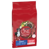 PURINA ONE Medium/Maxi Adult Beef & Rice - Výhodné balení: 2 x 7 kg