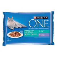 PURINA ONE výhodné balení 8 x 85 g - Indoor tuňák a telecí