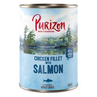 Purizon bez obilovin,  6 x 800 g / 400 g - 5 + 1 zdarma! - Losos se špenátem a kokosem (6 x 400 g)