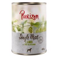 Purizon Single Meat 6 x 400 g - jehněčí s květy chmelu