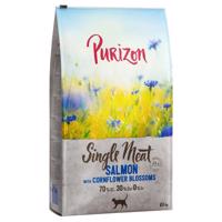 Purizon Single Meat výhodné balení 2 x 6,5 kg - losos s květy chrpy