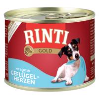 RINTI Gold 12 x 185 g - drůbeží srdíčka