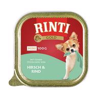 Rinti Gold Mini s jemnými kousky jeleního a hovězího masa 16 × 100 g