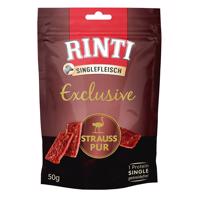 Rinti Singlefleisch Exclusive Snack, Čisté pštrosí maso 12 × 50 g