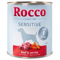 Rocco Sensitive 12 x 800 g - hovězí & mrkev